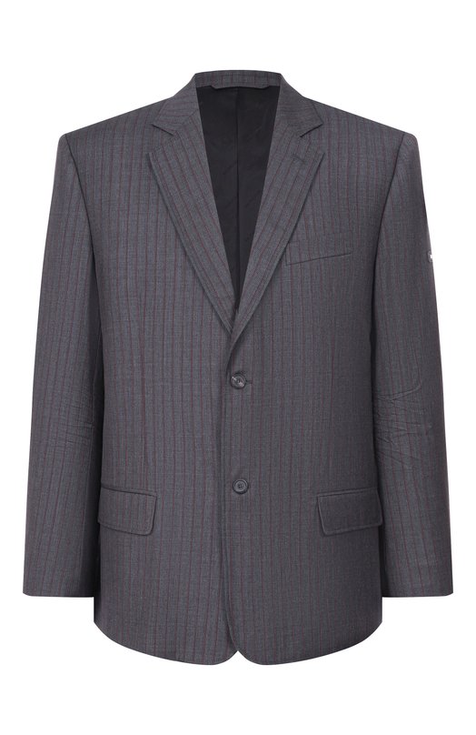 Шерстяной пиджак Balenciaga 850763/TPT05 Серый 850763/TPT05