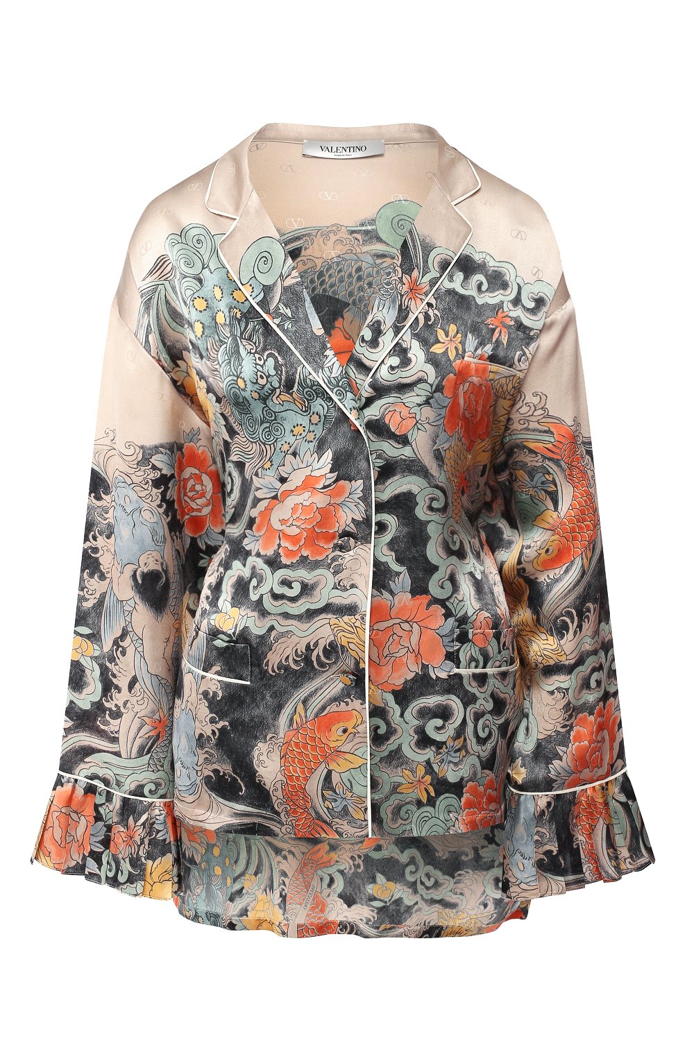 Шелковая рубашка VALENTINO, арт. SB3AB0Z14P7, фото 1