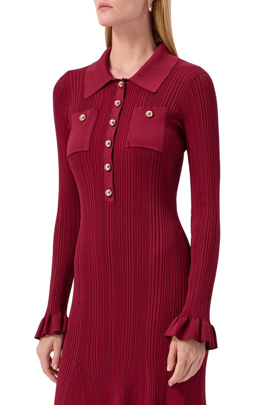 Платье self-portrait AW25008MABU Бордовый  AW25008MABU Фото 4