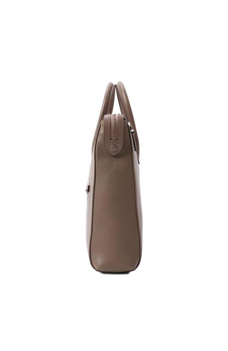 Мужская портфель SANTONI бежевого цвета, арт. UFBGA2715EN-AVGP | Фото 4 (Размер: large; Драгоценные камни: Проставлено; Материал сплава: Проставлено; Ремень/цепочка: На ремешке; Материал: Натуральная кожа; Сумки-технические: Портфели)