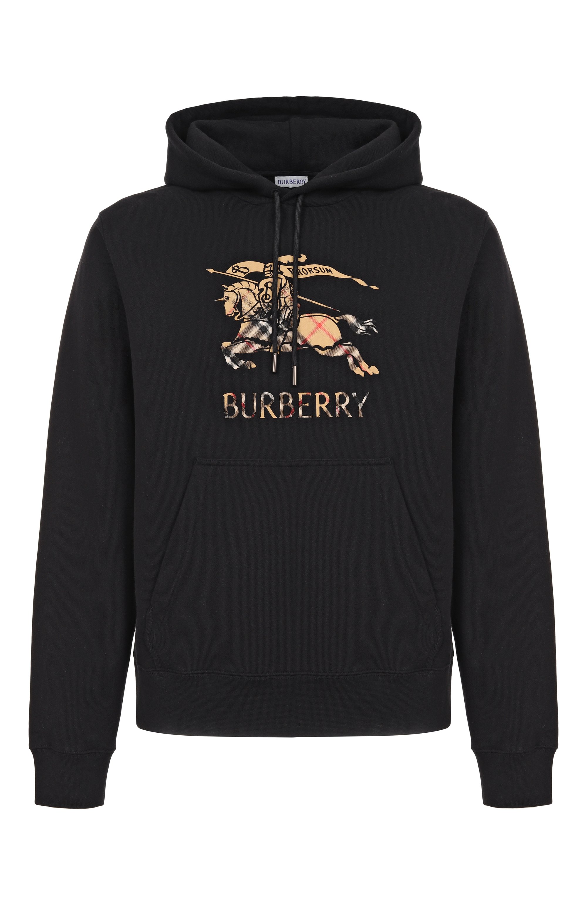 Хлопковое худи BURBERRY черного цвета по цене 96250 руб., арт. 8119021, фото 1 Хлопковое худи BURBERRY, арт. 8119021, фото 1