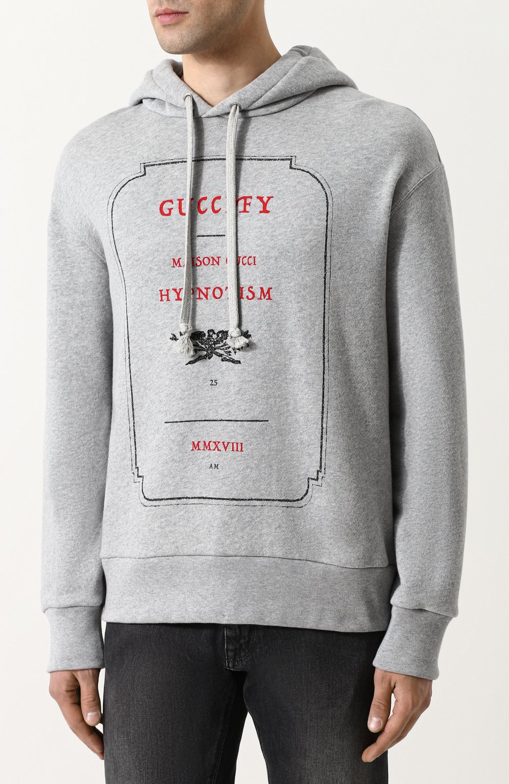 Хлопковое худи с принтом GUCCI, арт. 475374/X3N44, фо то 3