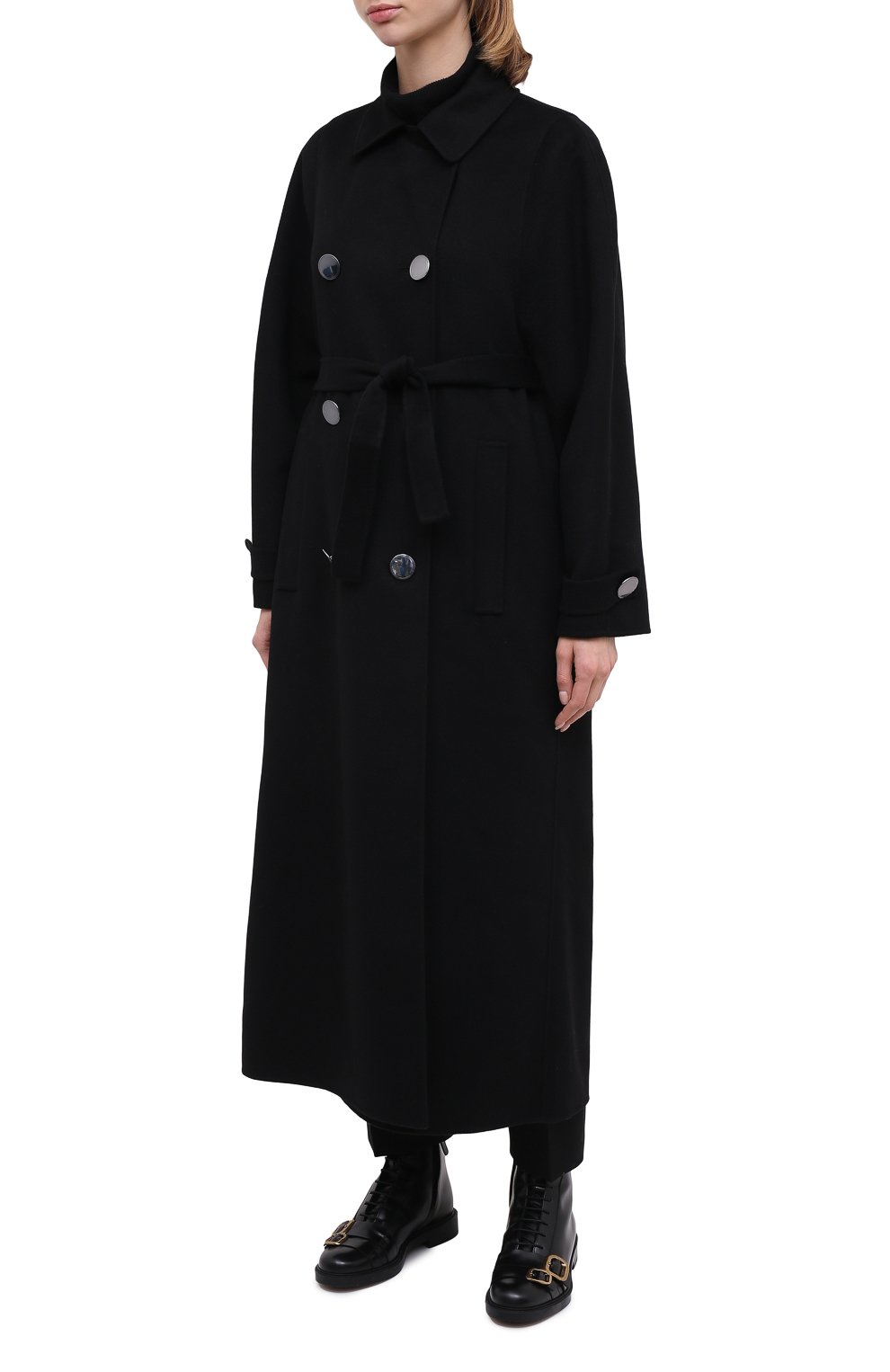 Кашемировое пальто GIORGIO ARMANI черного цвета по цене 647500 руб., арт. 0WH0L04W/T00B2, фото 3 Кашемировое пальто GIORGIO ARMANI, арт. 0WH0L04W/T00B2, фото 3