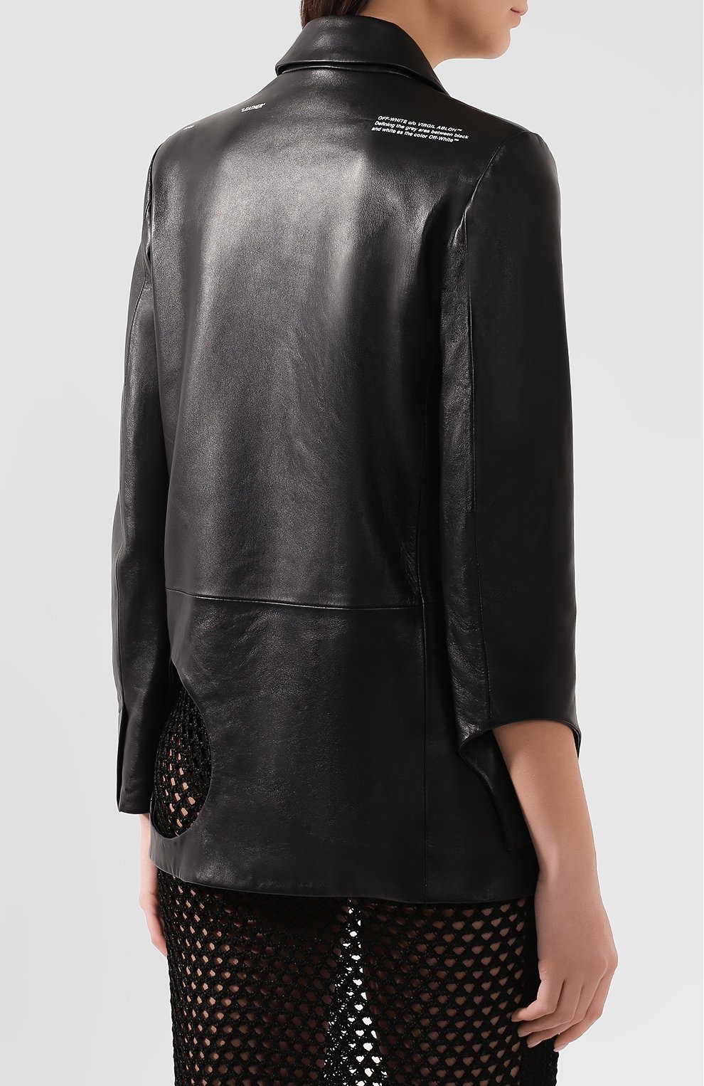 Кожаный жакет OFF-WHITE, арт. 0WJA027S20LEA0011000, фото 4