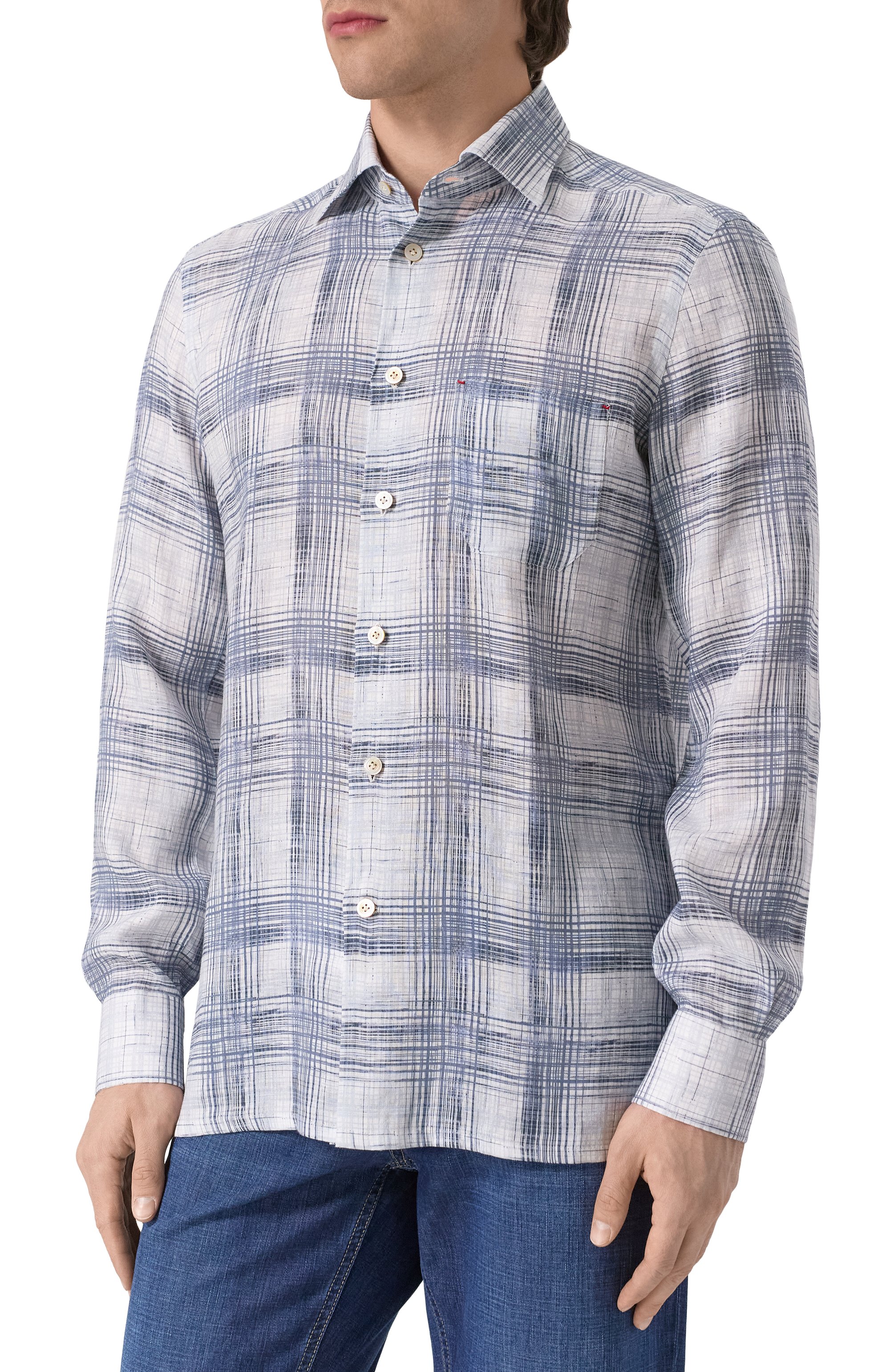 Льняная рубашка KITON, арт. UMCNERH0924406, фото 3