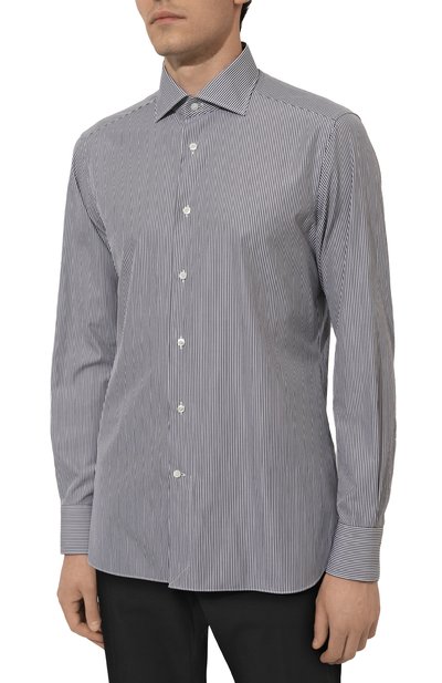Хлопковая рубашка ZEGNA, арт. 701013A7/9MS0BA, фото 3