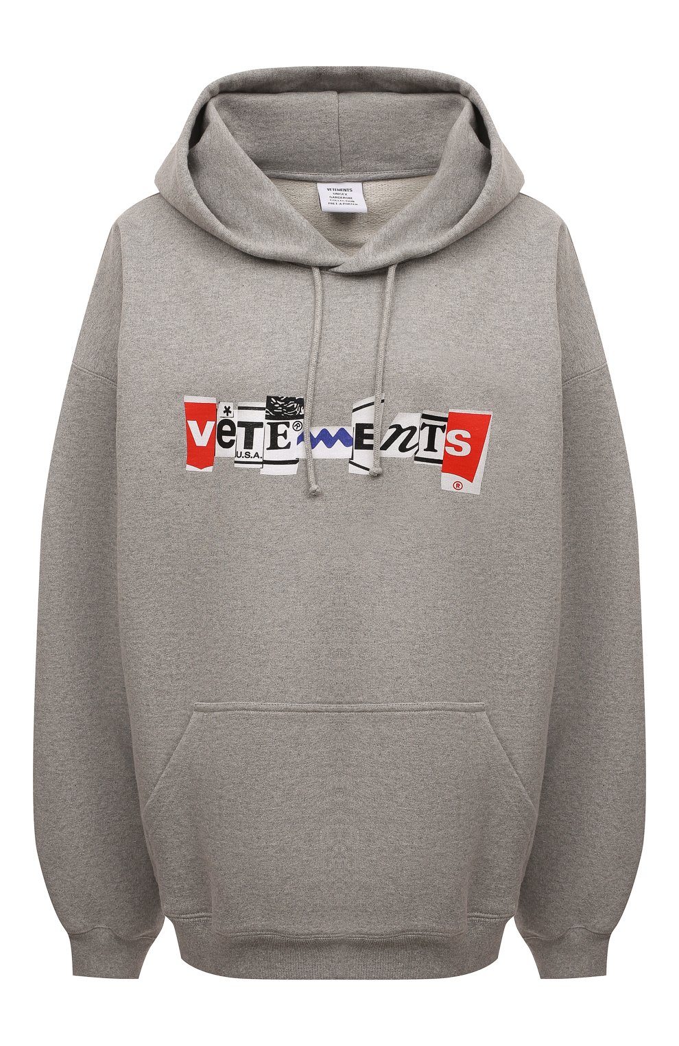 Хлопковое худи VETEMENTS, арт. UA53HD240G 1605/W, фото 1