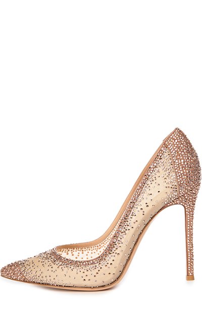 Замшевые туфли с кристаллами swarovski GIANVITO ROSSI, арт. G20130/SUEDE+0RGANZA, фото 1
