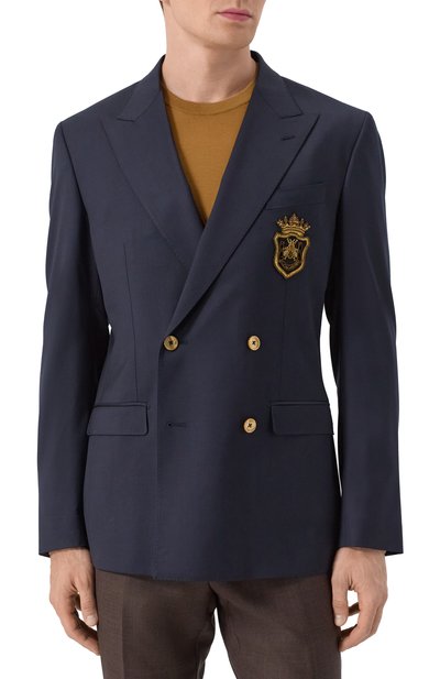 Шерстяной пиджак DOLCE & GABBANA, арт. G2TJ8Z/FUBFA, фото 4