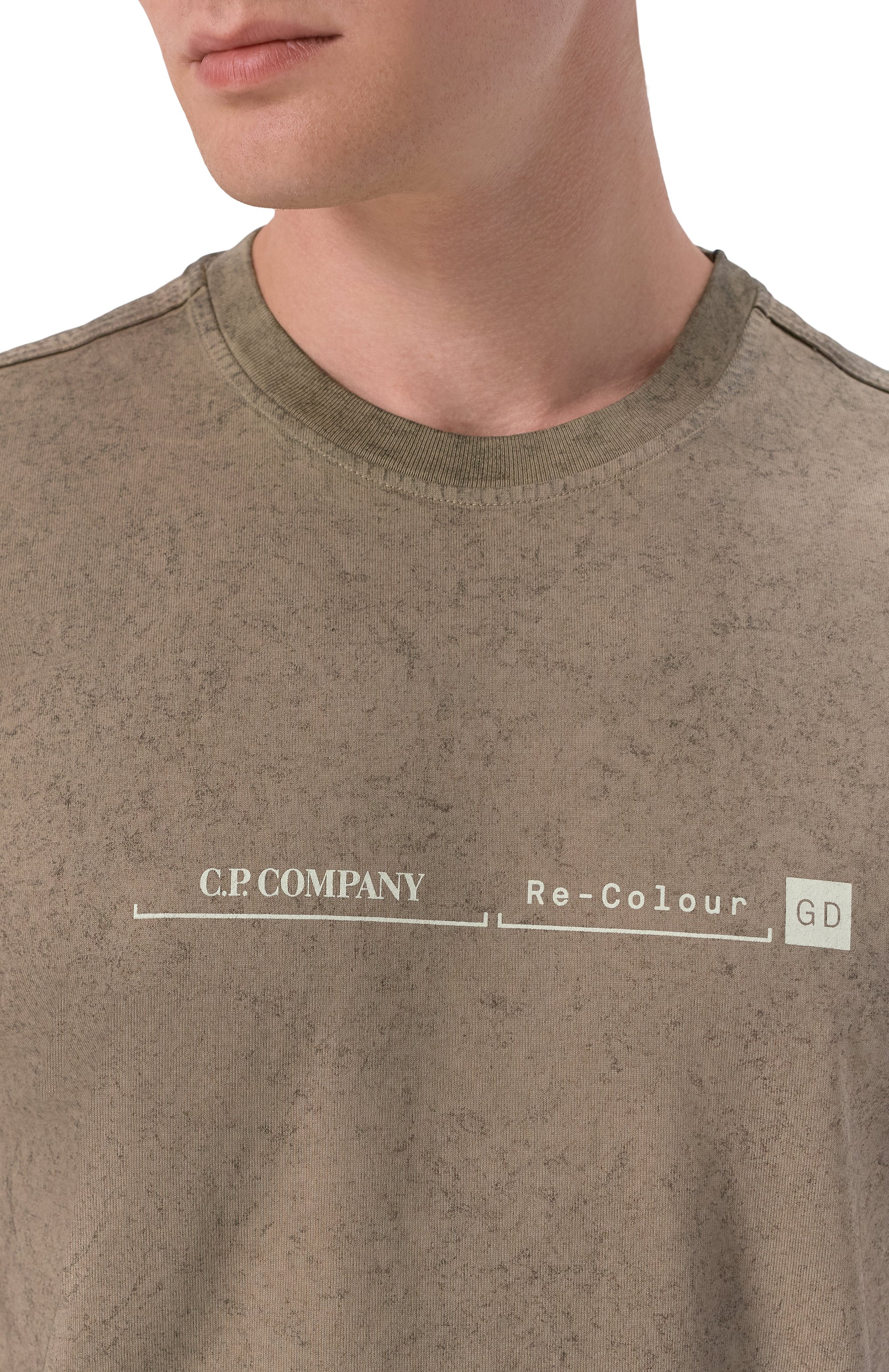 Хлопковая футболка C.P. COMPANY хаки цвета по цене 25100 руб., арт. 21CMTS178A/110774S, фото 5 Хлопковая футболка C.P. COMPANY, арт. 21CMTS178A/110774S, фото 5