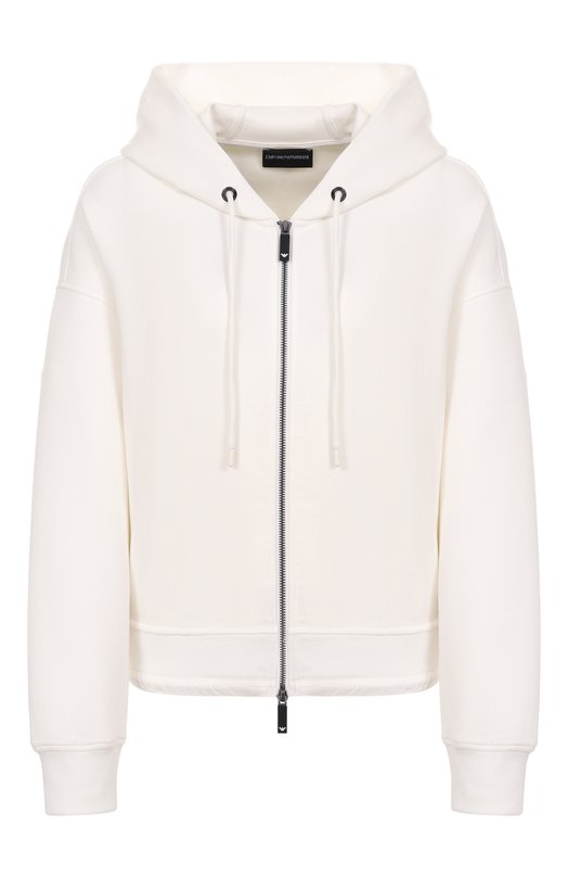Хлопковая толстовка Emporio Armani EW001358/AF10002 Белый EW001358/AF10002