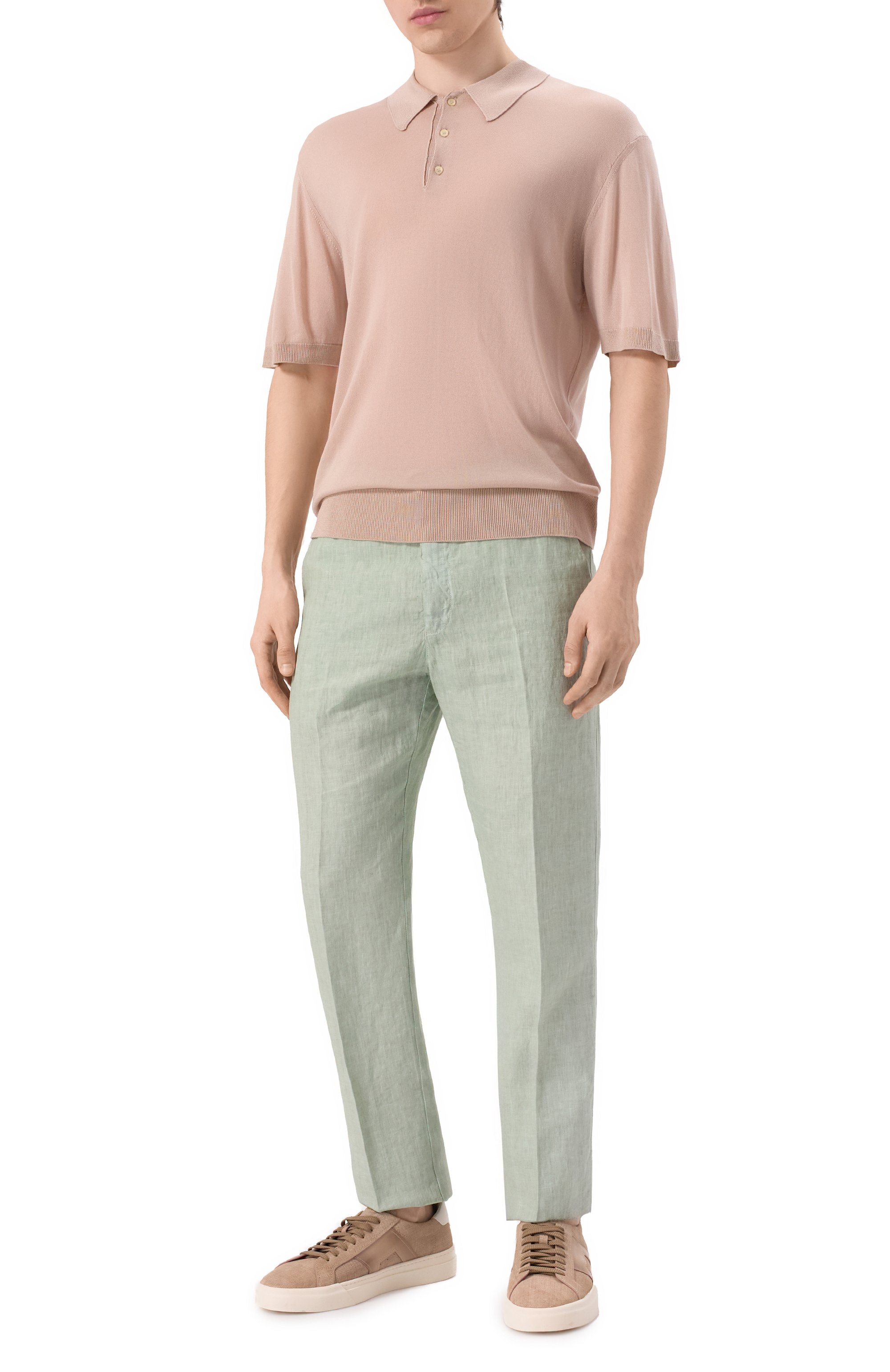 Поло LANEUS бежевого цвета по цене 34450 руб., арт. S5LAMAKP024, фото 2 Поло LANEUS, арт. S5LAMAKP024, фото 2