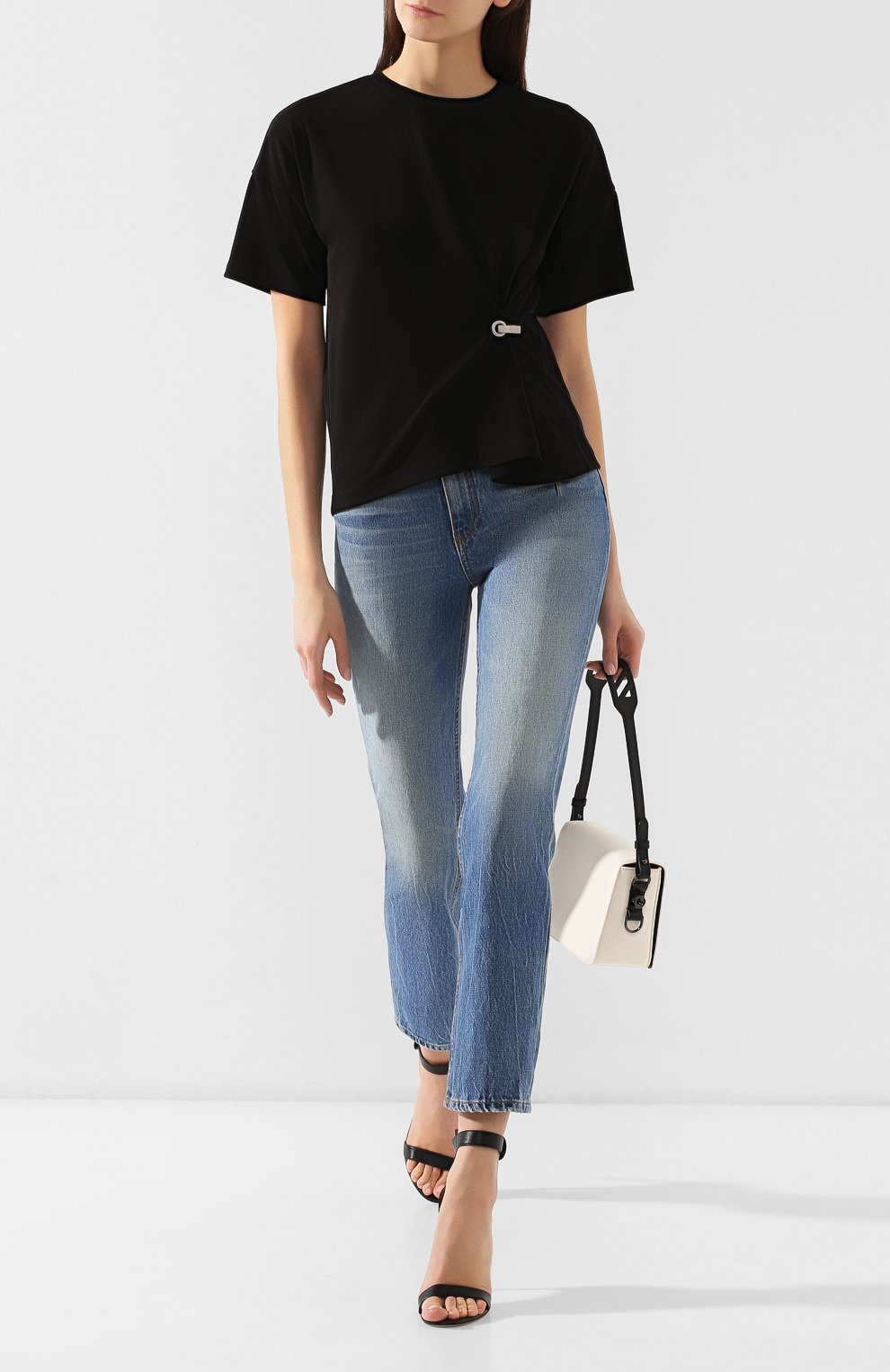 Футболка RAG AND BONE черного цвета по цене 18050 руб., арт. W292T22JL, фото 2 Футболка RAG AND BONE, арт. W292T22JL, фото 2