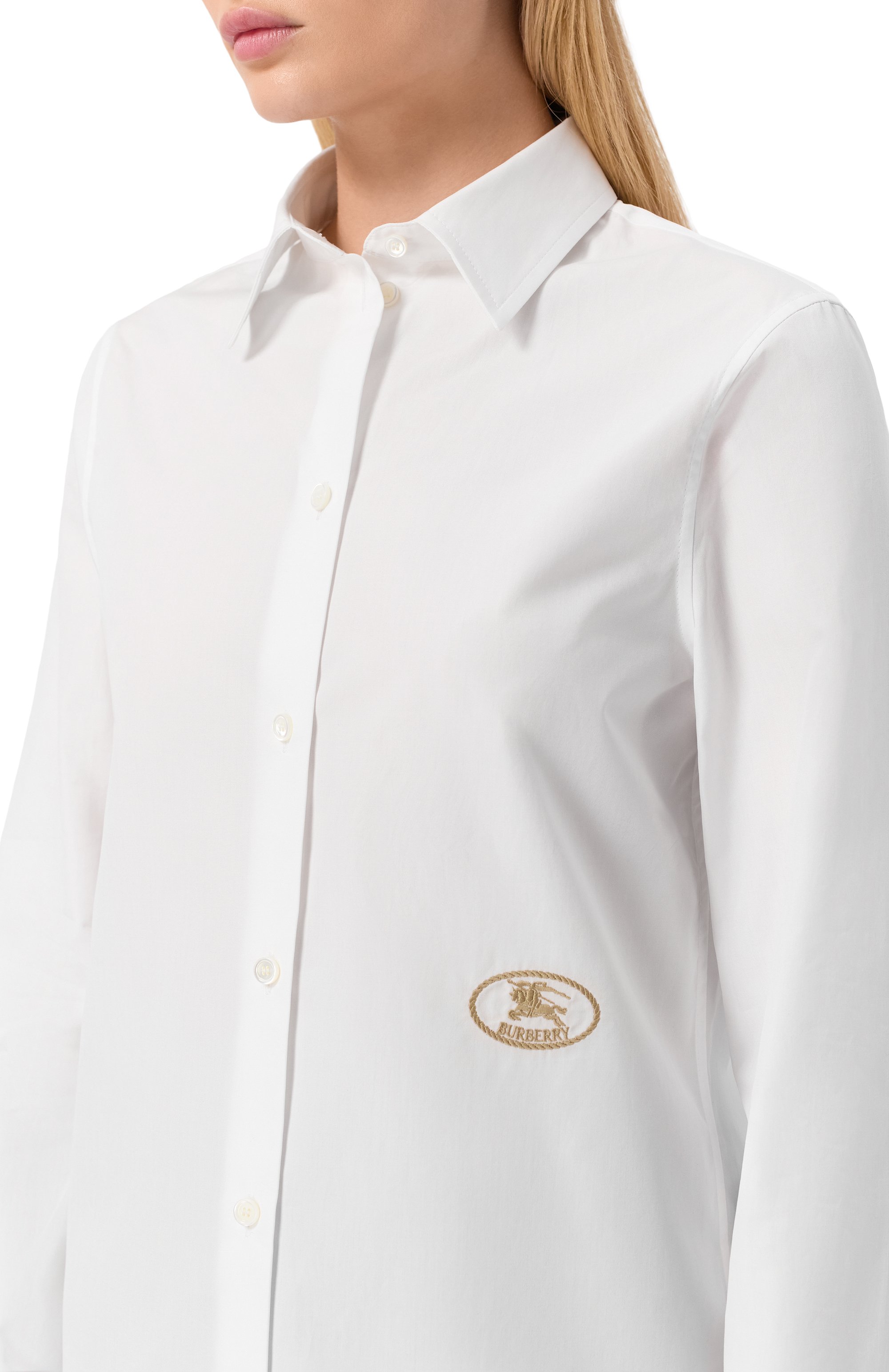 Хлопковая рубашка BURBERRY, арт. 8110903, фото 5