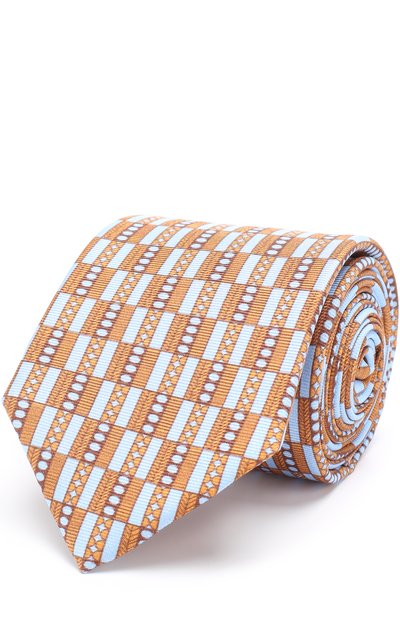Мужской шелковый галстук с узором TURNBULL & ASSER, арт. TIE002-BB207