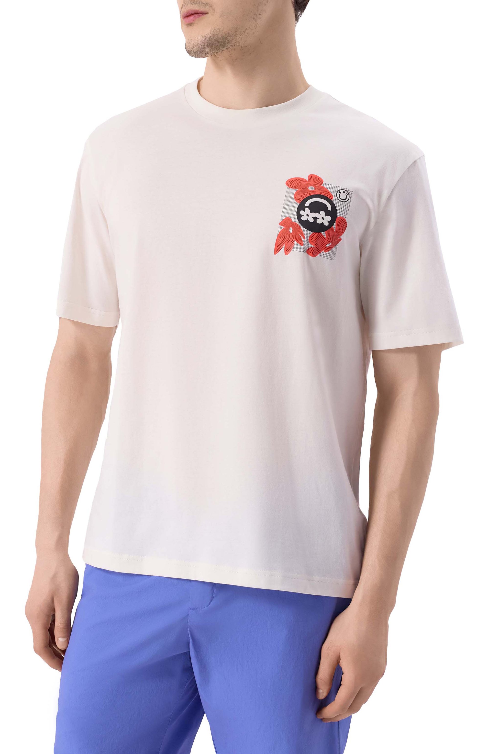 Хлопковая футболка HUGO BLUE, арт. 50533387, фото 3