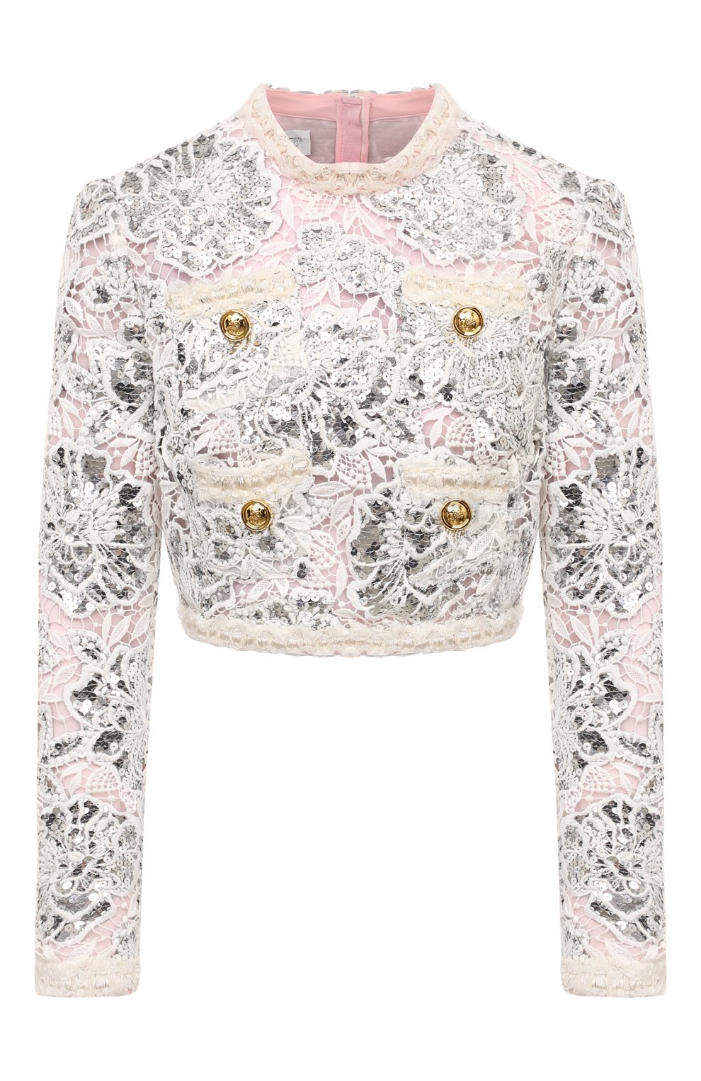 Топ GIAMBATTISTA VALLI кремового цвета по цене 421500 руб., арт. 24FWPVCA1088-28EMB, фото 1 Топ GIAMBATTISTA VALLI, арт. 24FWPVCA1088-28EMB, фото 1