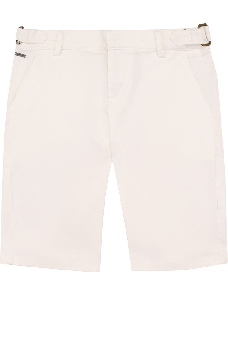 Детские однотонные шорты из хлопка LANVIN белого цвета, арт. 4I6079/IX280/6-9 | Фото 1 (Статус проверки: Проверено, Проверена категория; Материал внешний: Хлопок; Мальчики Кросс-КТ: Шорты-одежда; Стили: Классический; Региональные ограничения белый список (Axapta Mercury): RU; Нос: Не проставлено)