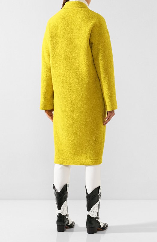 Двубортное пальто из шерсти Jejia Жёлтый, фото 4