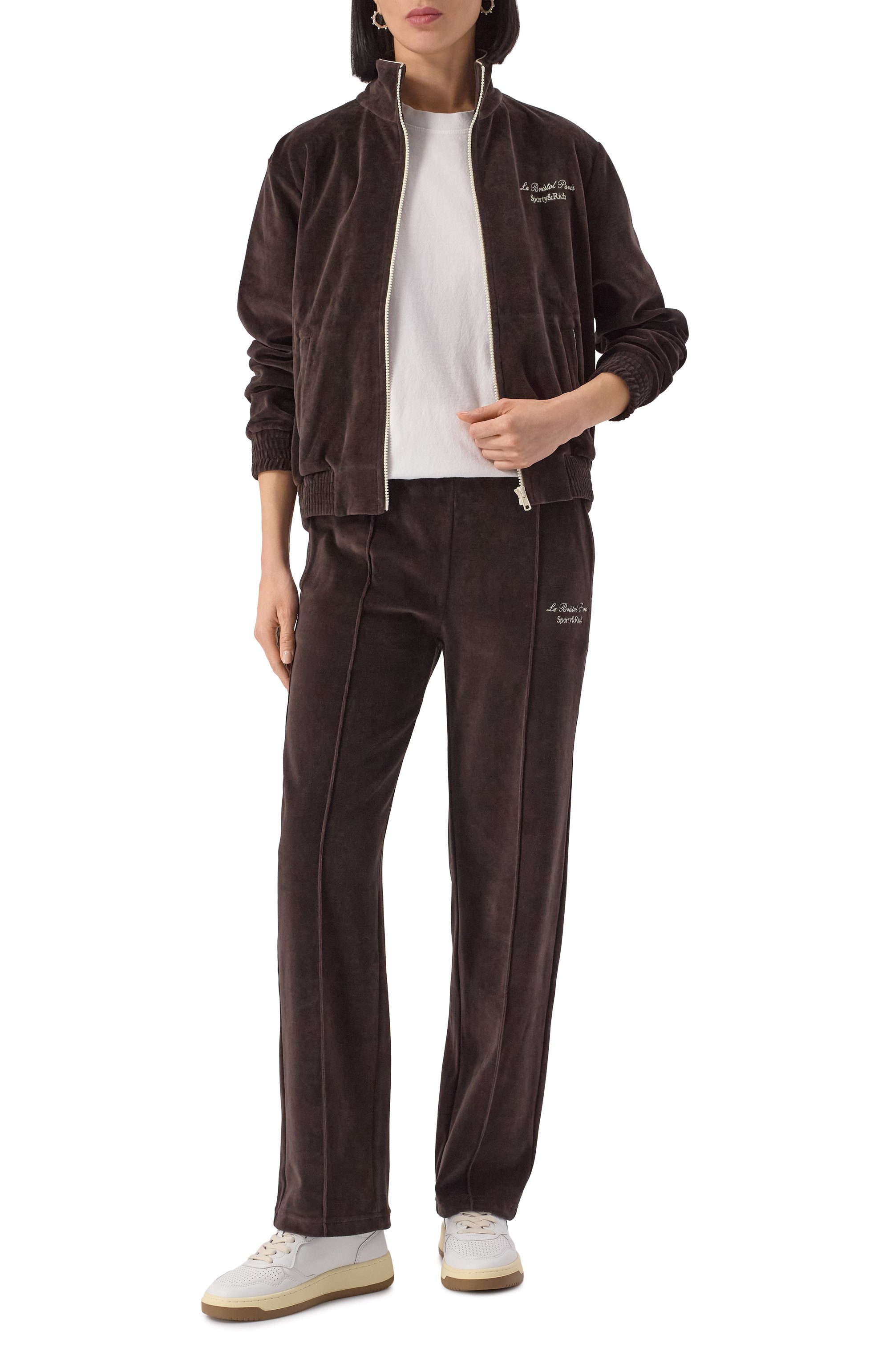 Бархатная толстовка sporty & rich x le bristol paris SPORTY AND RICH, арт. JA063517619BR03, фото 2