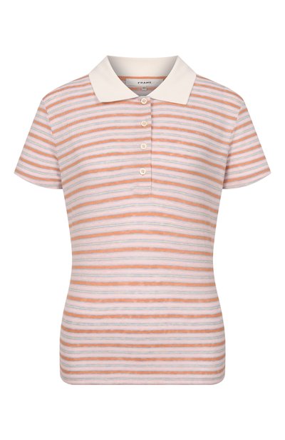 Женское льняное поло FRAME DENIM, арт. WE26JKT016/THE STRIPED S/S P0L0