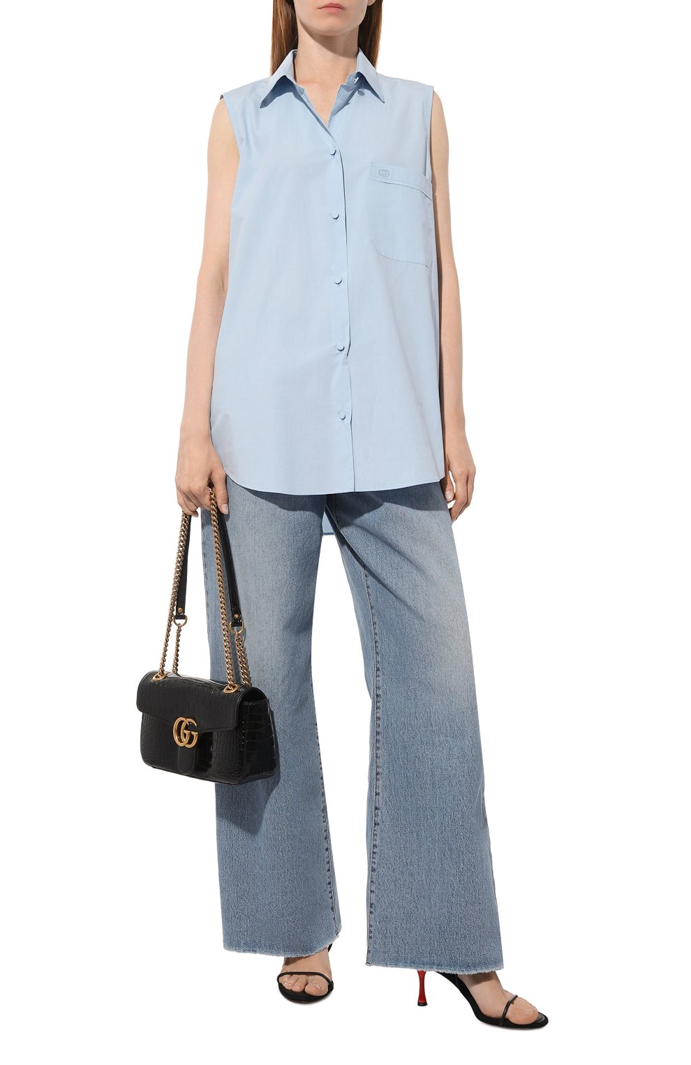 Сумка gg marmont small из кожи аллигатора GUCCI, арт. 443497 EV40E, фото 7