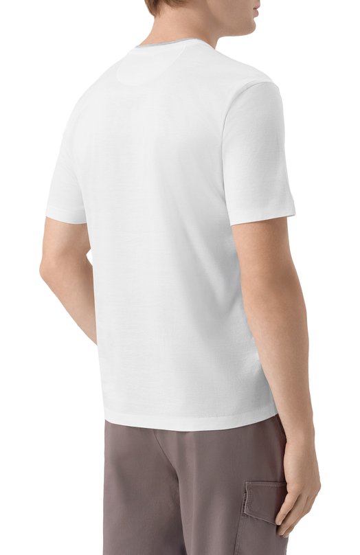 Хлопковая футболка Stefano Ricci MNH6105000/TE0001 Белый  MNH6105000/TE0001 Фото 4