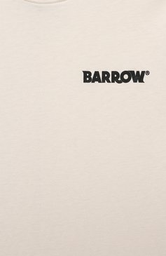Детское хлопковое платье BARROW кремового цвета, арт. S4BKJGDR061 | Фото 3 (Материал внешний: Хлопок; Девочки Кросс-КТ: Платье-одежда; Случай: Повседневный; Рукава: Без рукавов; Ростовка одежда: 6 лет | 116 см, 8 лет | 128 см, 10 - 11 лет | 140 - 146см, 12 лет | 152 см, 13 - 15 лет | 158 см)