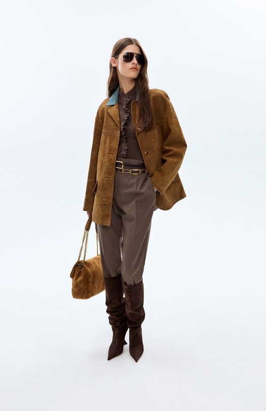 Брюки Dries Van Noten 010950-2060-811 Коричневый  010950-2060-811 Фото 6