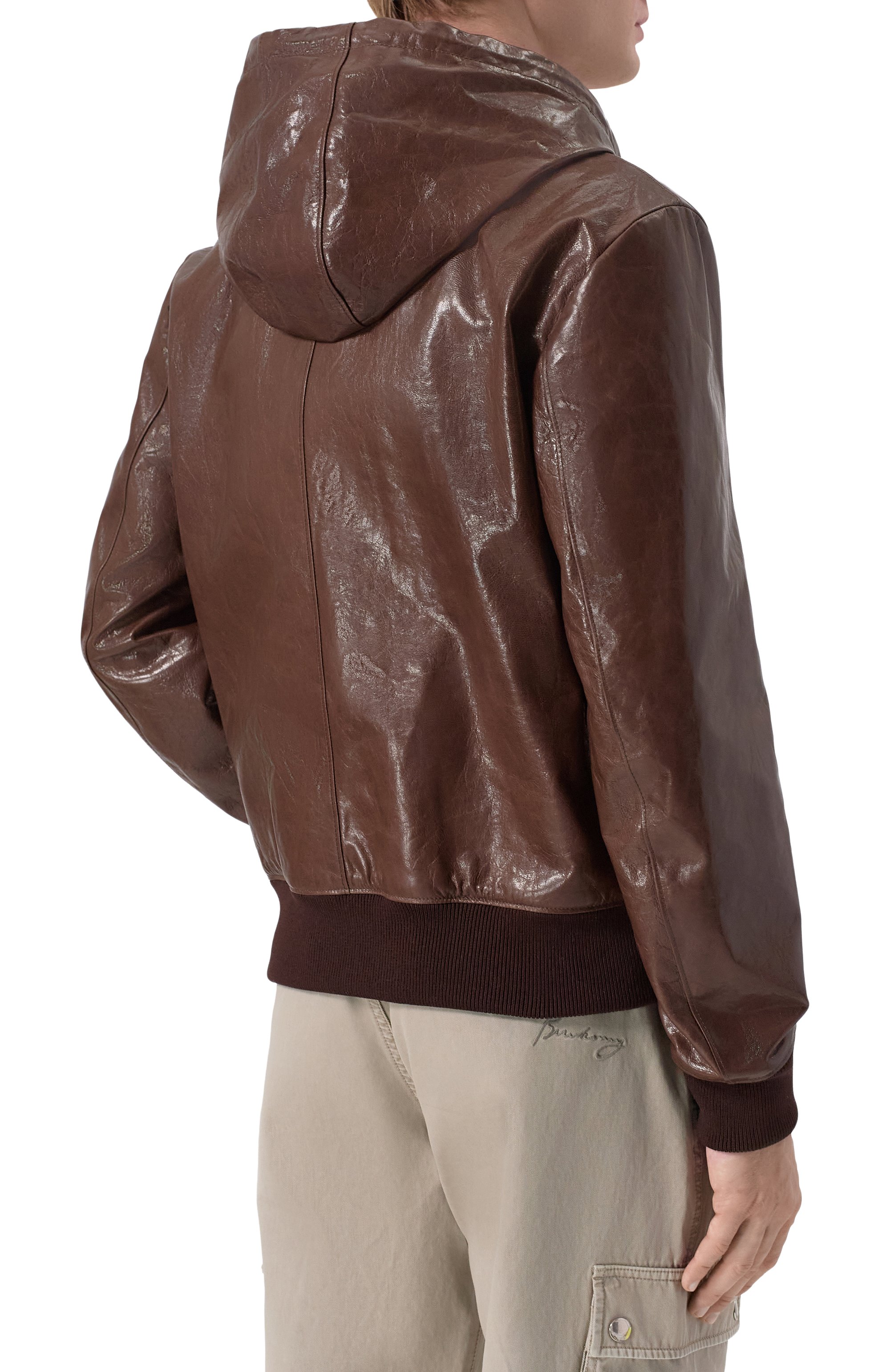 Кожаный бомбер DOLCE & GABBANA, арт. G9BIIL/HULY2, фото 4