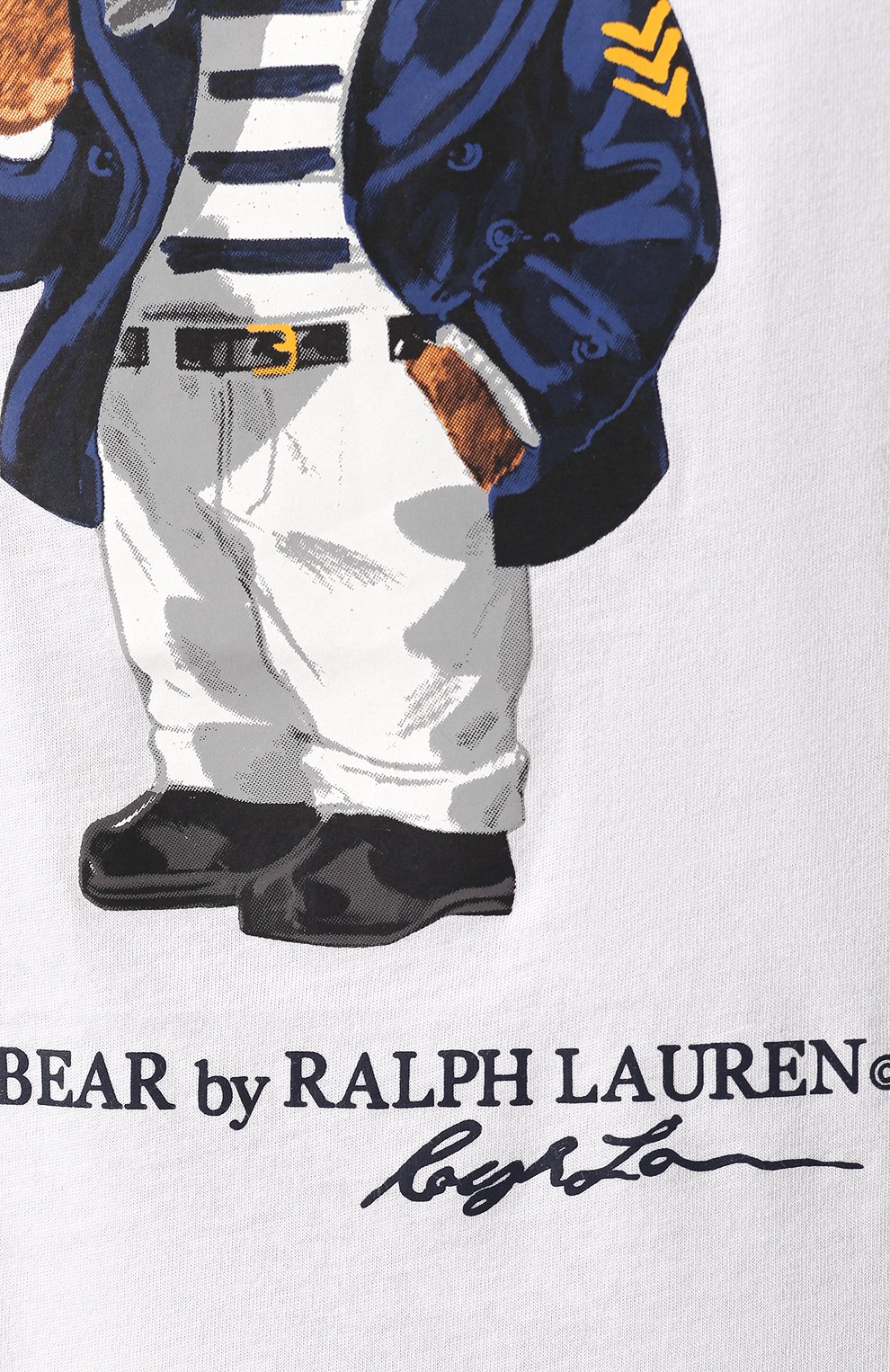 Хлопковая футболка POLO RALPH LAUREN белого цвета по цене 6360 руб., арт. 211744521, фото 5 Хлопковая футболка POLO RALPH LAUREN, арт. 211744521, фото 5