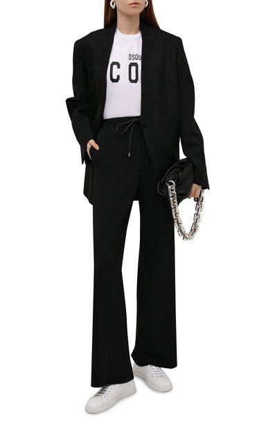 Хлопковая футболка DSQUARED2 белого цвета по цене 19250 руб., арт. S80GC0001/S23009, фото 2 Хлопковая футболка DSQUARED2, арт. S80GC0001/S23009, фото 2