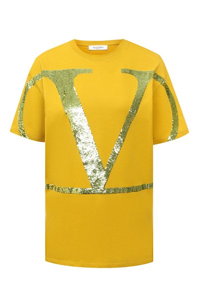 Женская хлопковая футболка VALENTINO, арт. UB3MG09A5UK