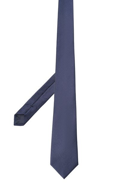 Галстук из шелка и хлопка GIORGIO ARMANI темно-синего цвета по цене 25250 руб., арт. GM000800/TE13673, фото 3 Галстук из шелка и хлопка GIORGIO ARMANI, арт. GM000800/TE13673, фото 3