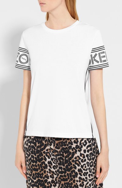 Хлопковая футболка KENZO белого цвета по цене 14550 руб., арт. F952TS783985, фото 3 Хлопковая футболка KENZO, арт. F952TS783985, фото 3