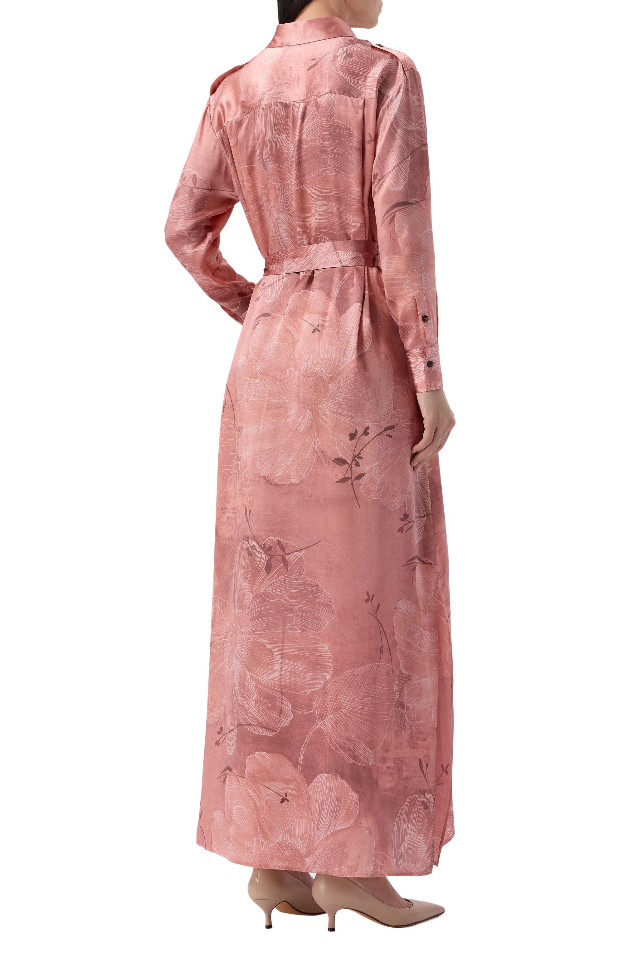 Атласное платье KITON, арт. D47321K0873G05, фото 3