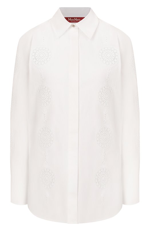 Хлопковая рубашка Max Mara Studio SESIA Белый SESIA