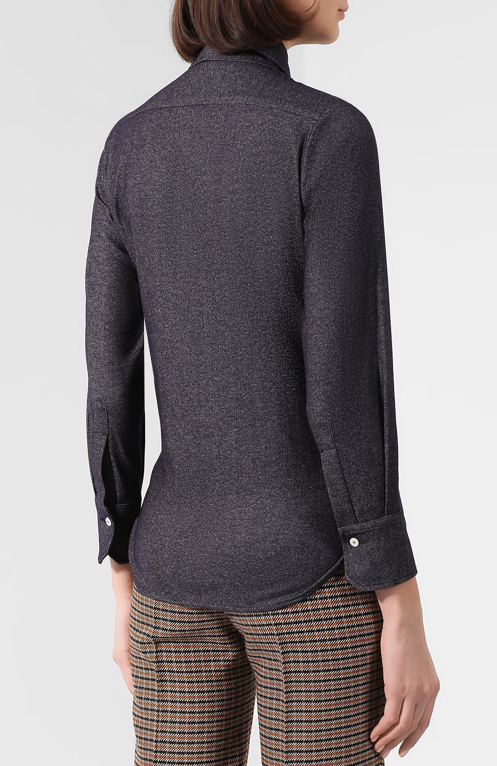Рубашка из смеси хлопка и шерсти KITON, арт. D48407K04S12, фото 4