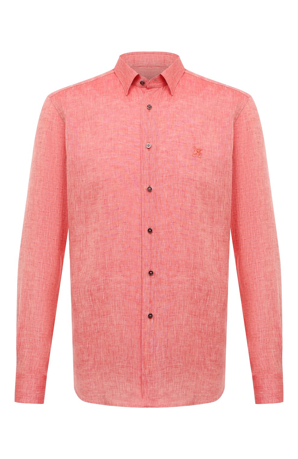 Льняная рубашка ZILLI кораллового цвета по цене 79150 руб., арт. MFZ-13091-352230/0001, фото 1 Льняная рубашка ZILLI, арт. MFZ-13091-352230/0001, фото 1