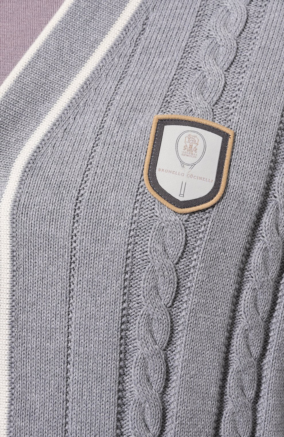 Хлопковый кардиган BRUNELLO CUCINELLI серого цвета по цене 154000 руб., арт. M28707906T, фото 5 Хлопковый кардиган BRUNELLO CUCINELLI, арт. M28707906T, фото 5
