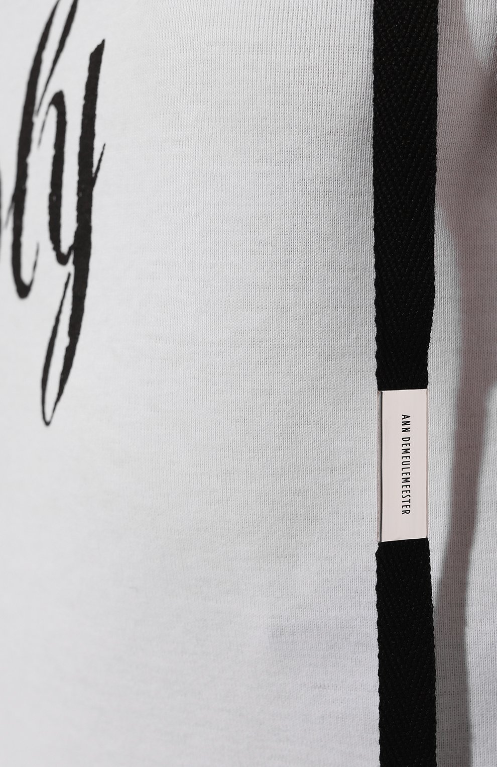 Хлопковая майка ANN DEMEULEMEESTER белого цвета по цене 25300 руб., арт. C000-W-JT020-12-FA045-001, фото 5 Хлопковая майка ANN DEMEULEMEESTER, арт. C000-W-JT020-12-FA045-001, фото 5