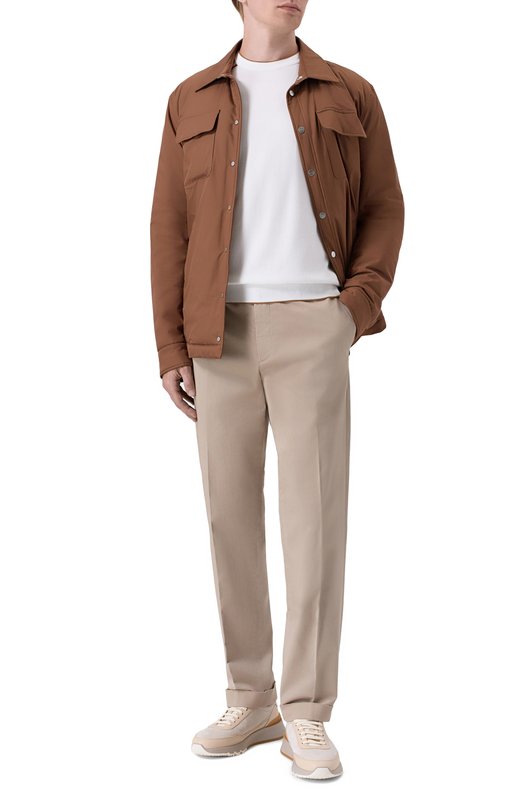 Хлопковый джемпер Kiton UMK090101 Белый  UMK090101 Фото 2