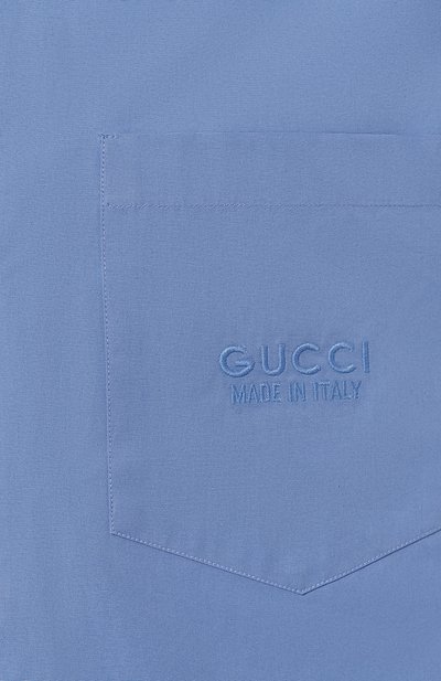 Хлопковая рубашка GUCCI, арт. 770291/ZAPC5, фото 5