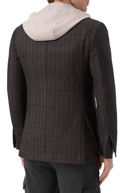 Пиджак из кашемира и шелка KITON темно-коричневого цвета по цене 750000 руб., арт. UG81K01T73, фото 5 Пиджак из кашемира и шелка KITON, арт. UG81K01T73, фото 5