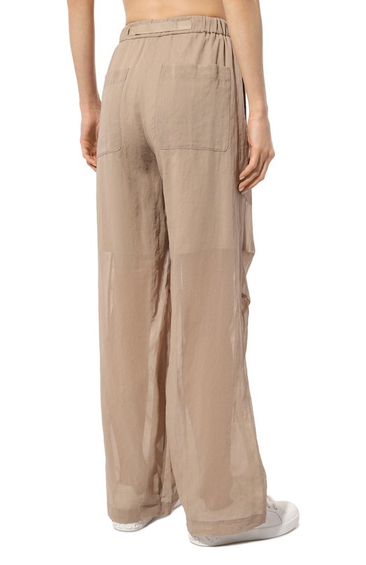 Хлопковые брюки Brunello Cucinelli MH911P8557 Бежевый  MH911P8557 Фото 4