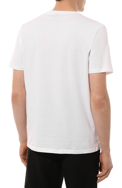 Хлопковая футболка HUGO белого цвета по цене 5975 руб., арт. 50466158, фото 4 Хлопковая футболка HUGO, арт. 50466158, фото 4