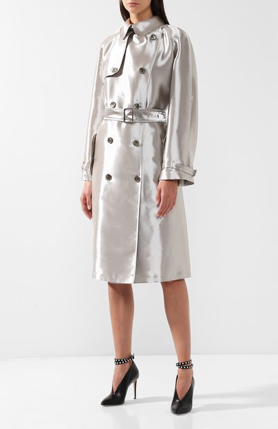 Двубортное пальто из смеси вискозы и шелка с поясом RALPH LAUREN, арт. 290719525, фото 3