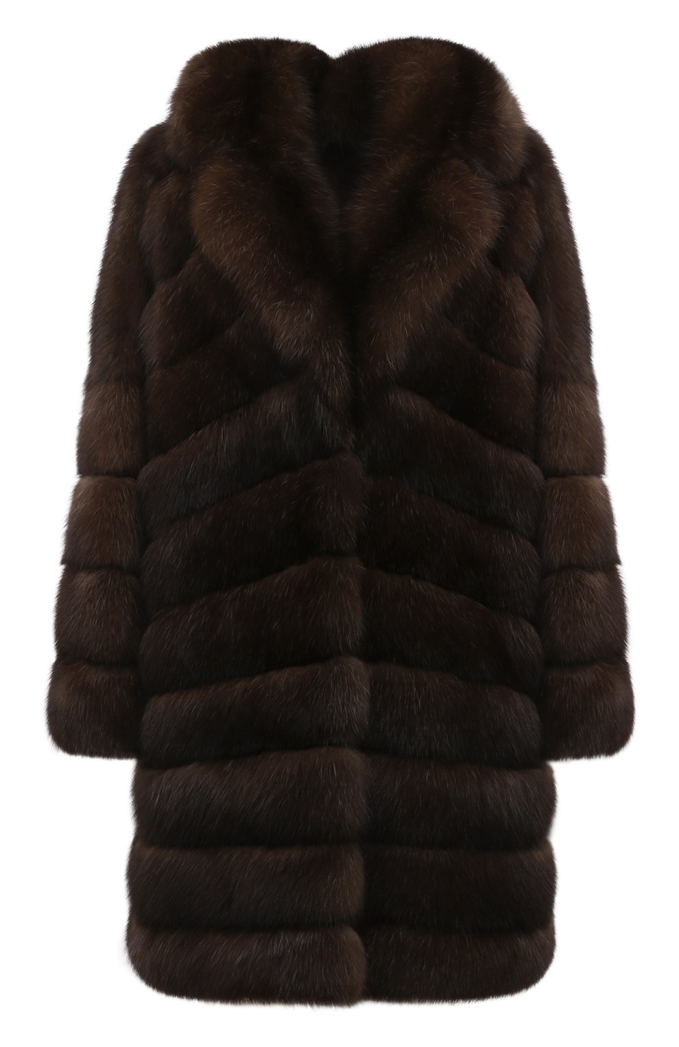 Шуба из меха соболя VICTORIA KUSENKOVA темно-коричневого цвета по цене 3982000 руб., арт. 723500004635, фото 1 Шуба из меха соболя VICTORIA KUSENKOVA, арт. 723500004635, фото 1