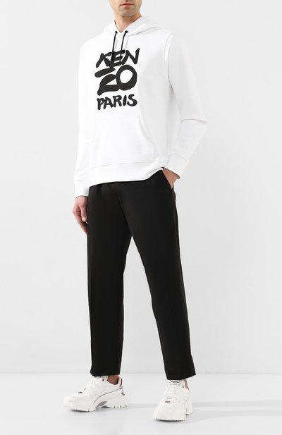 Хлопковые брюки KENZO черного цвета по цене 23650 руб., арт. FA55PA2151NC, фото 2 Хлопковые брюки KENZO, арт. FA55PA2151NC, фото 2