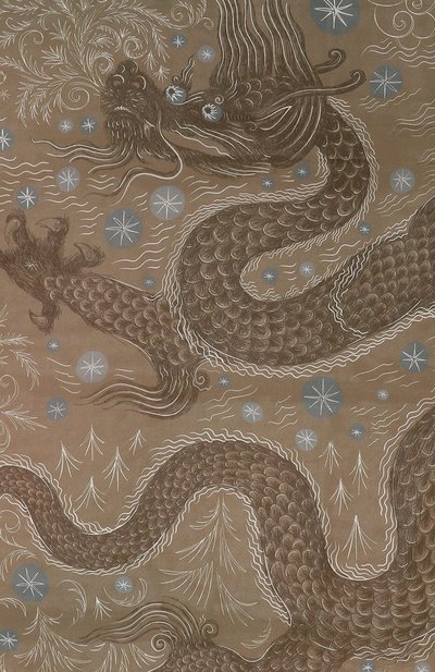 Шелковый платок дракон GOURJI, арт. T27DRBE7R/1, фото 4